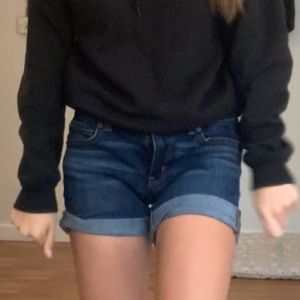 Dark wash American eagle shorts